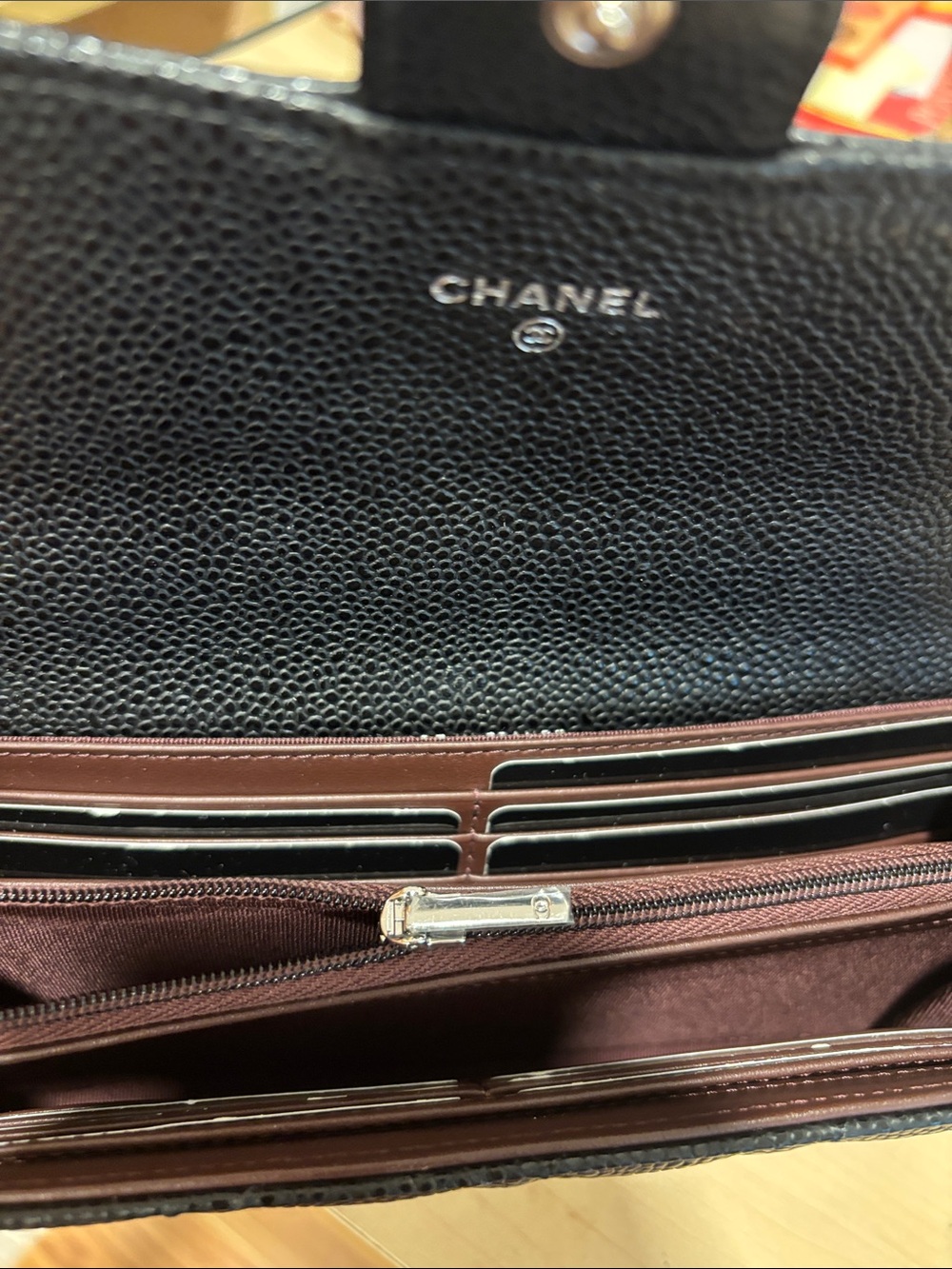CHANEL Black Quilted Caviar Leather CC Wallet - Picture 3 of 4
